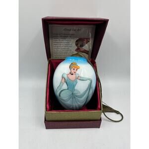 Hallmark 2024 Ne’ QWA ART Ornament Disney Princess Hand-Painted Glass Cinderella